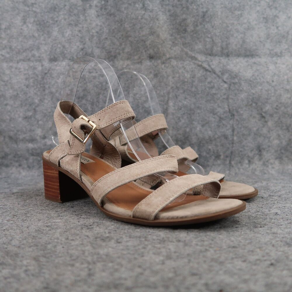 Steve Madden Shoe Women 8.5 Sandal Fashion Block Heel Buckle Strap Leather Rayme